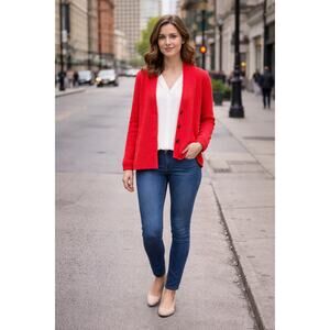 Talbots Women's Medium Merino Wool Cashmere Blend Cardigan Quiet Luxury G10-14